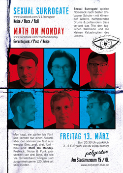 13.03.2020 Polyester (Oldenburg) mit Math on Monday (D)